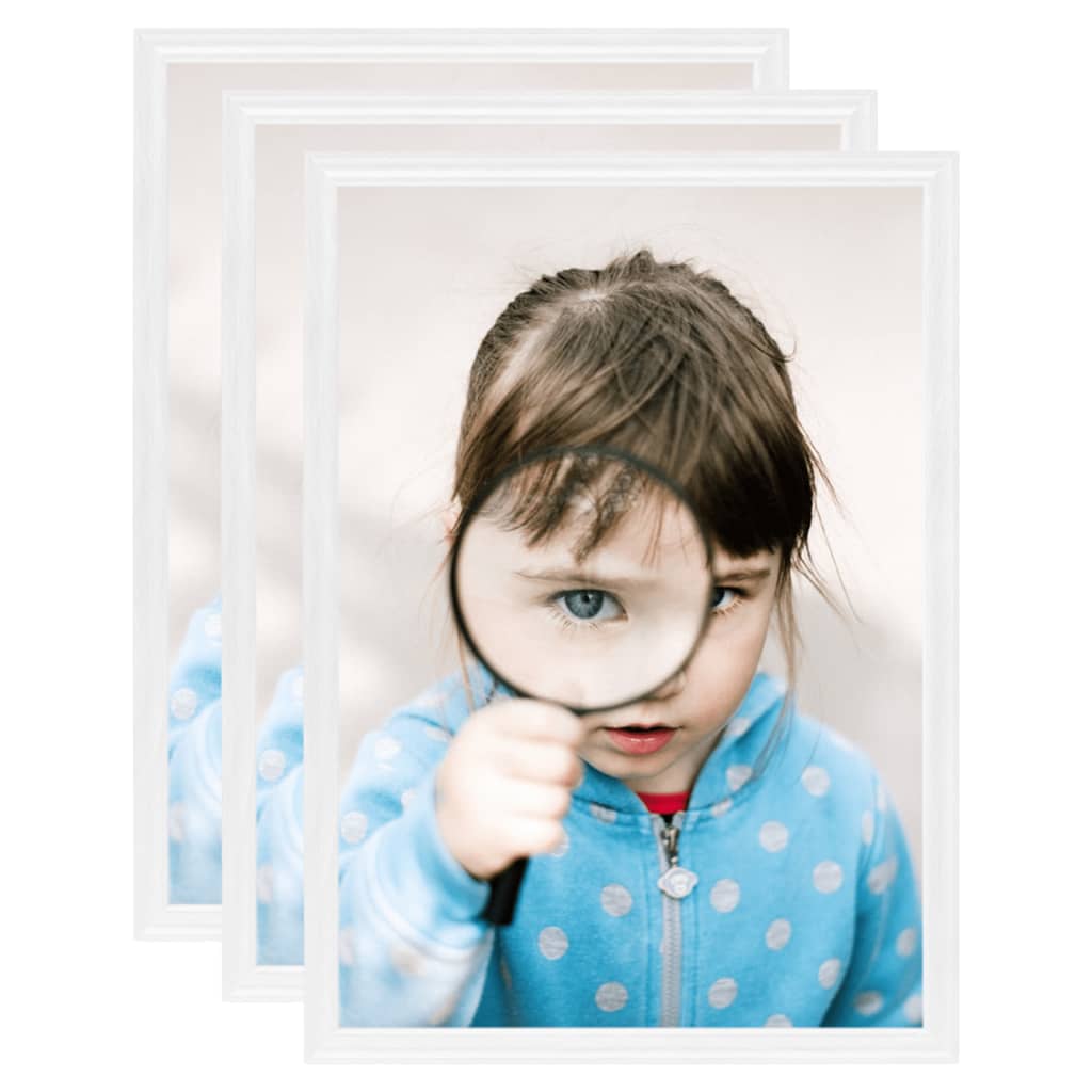 Fotolijsten 3 St Voor Wand Of Tafel 29,7X42 Cm Mdf Wit