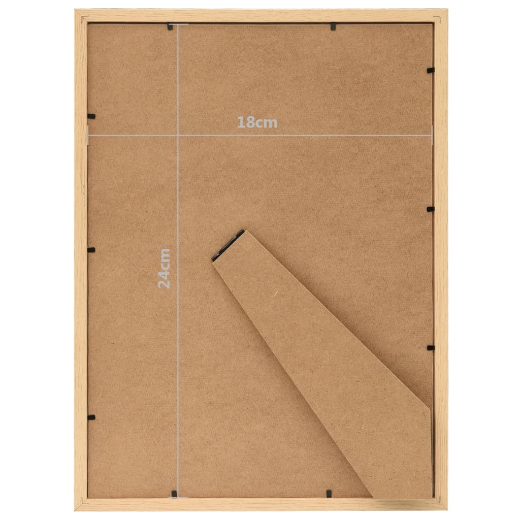 Fotolijsten 3 St Voor Tafel 18X24 Cm Lichteikenkleurig