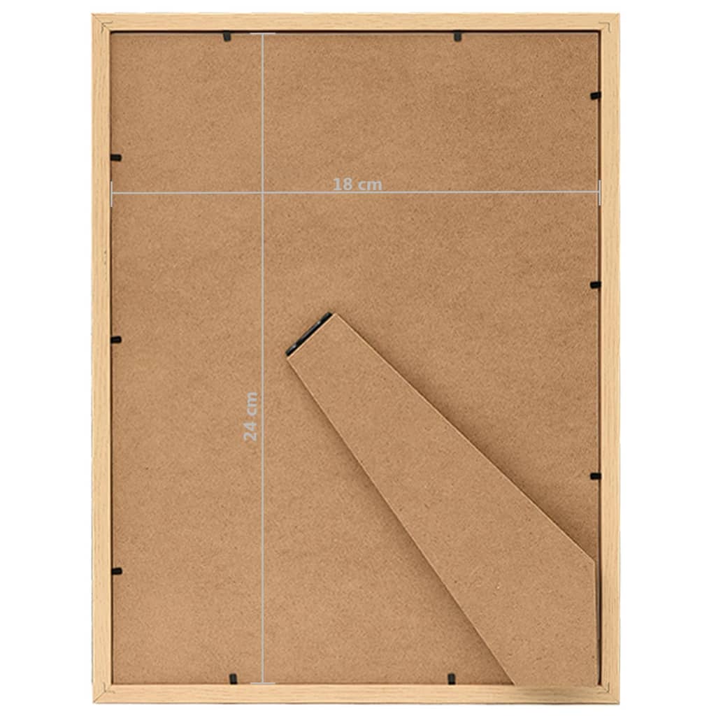 Fotolijsten 5 St Voor Tafel 18X24 Cm Lichteikenkleurig