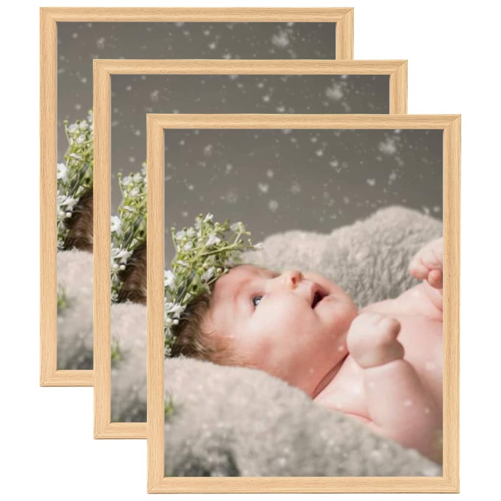 Fotolijsten 3 St Voor Tafel 21X29,7 Cm Lichteikenkleur