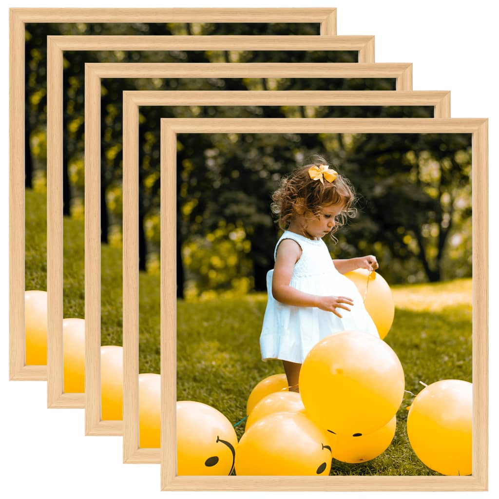 Fotolijsten 5 St Voor Wand 50X60 Cm Lichteikenkleurig