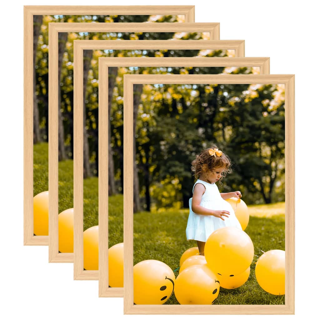 Fotolijsten 5 St Voor Wand 50X70 Cm Lichteikenkleurig