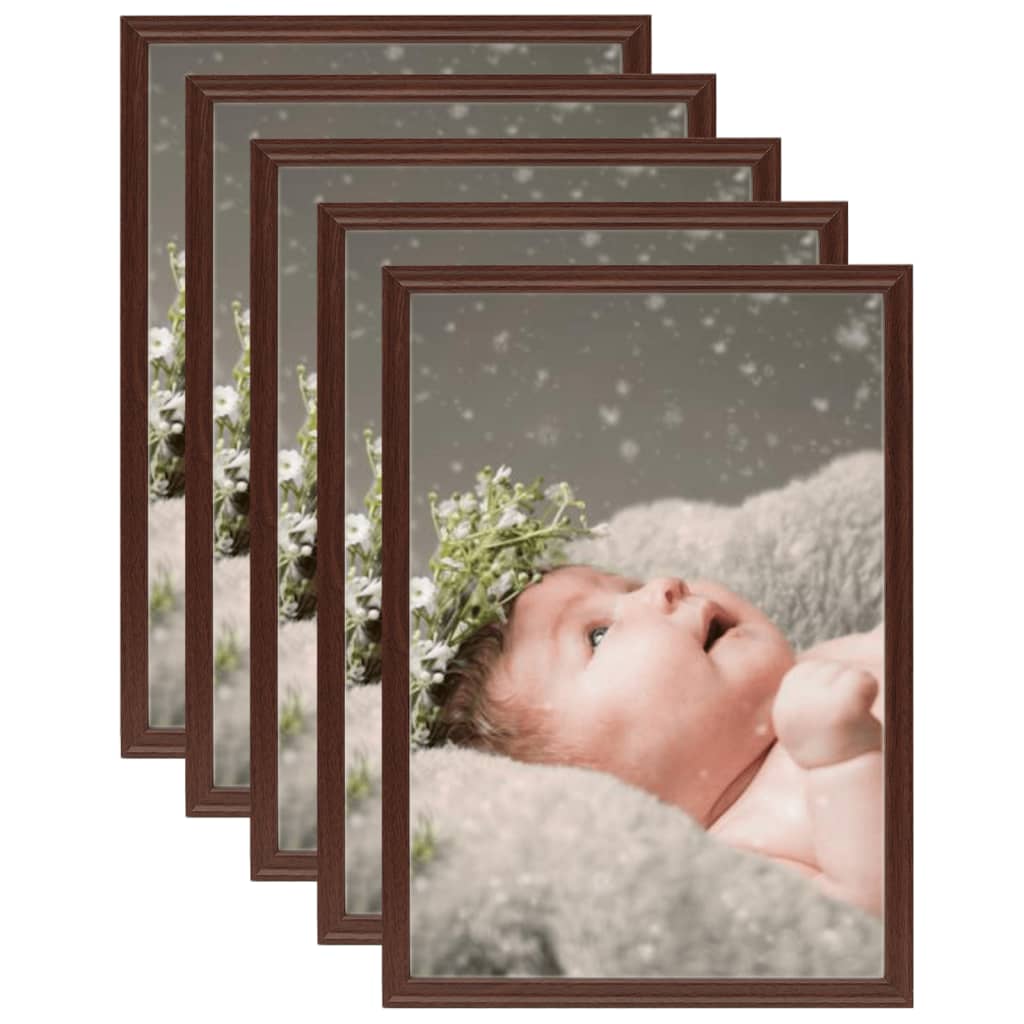 Fotolijsten 5 St Voor Wand Of Tafel 29,7X42 Cm Donkerrood
