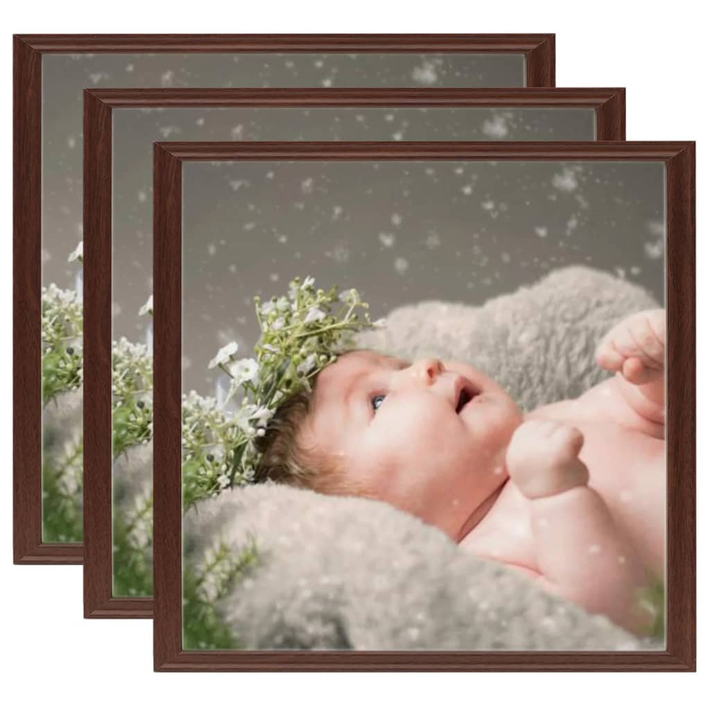 Fotolijsten 3 St Voor Wand Of Tafel 50X50 Cm Donkerrood