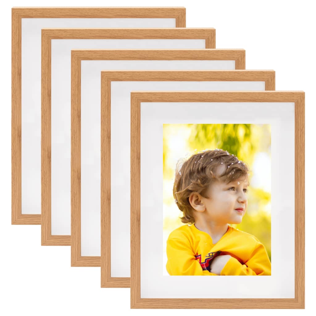 Fotolijsten 5 St Voor 15X20 Cm Foto 3D 21X29,7 Cm Eikenkleurig