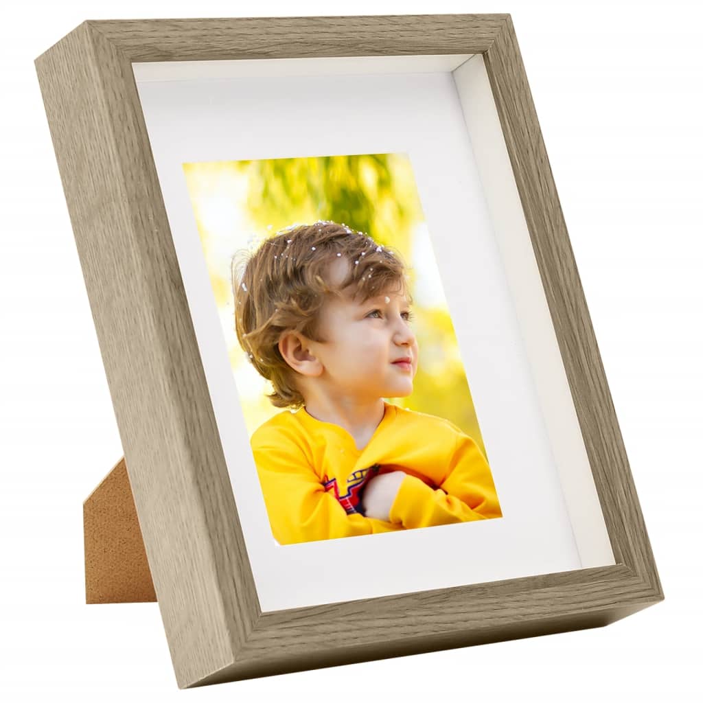 Fotolijsten 3 St Voor 13X18 Cm Foto 3D 20X25 Cm Donkerhoutkleur