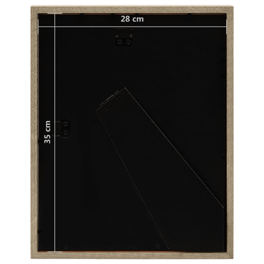 Fotolijsten 5 St Voor 4X(10X15Cm) Cm Foto 3D 28X35 Cm Donkerhoutkleur