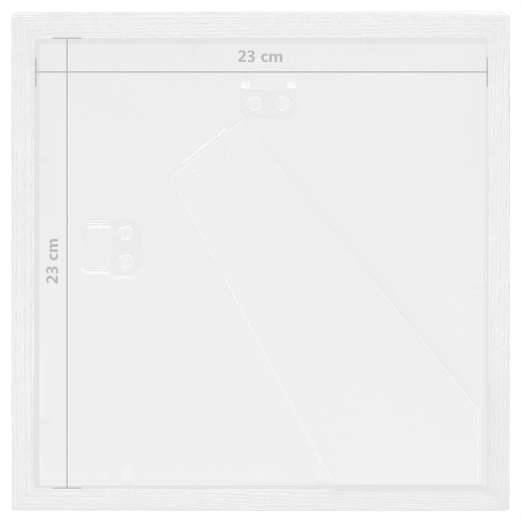 Fotolijsten 5 St Voor 13X13 Cm Foto 3D 23X23 Cm Wit