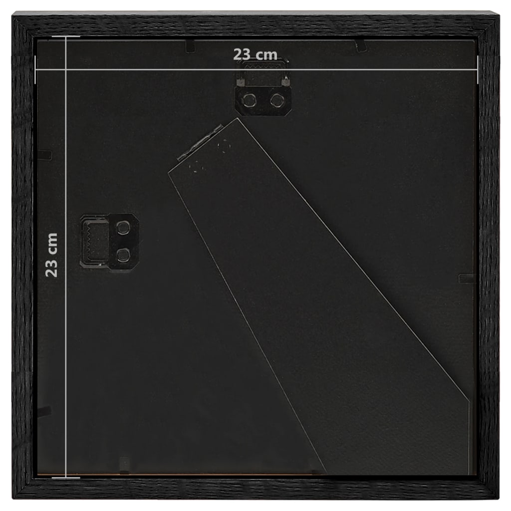 Fotolijsten 3 St Voor 13X13 Cm Foto 3D 23X23 Cm Zwart