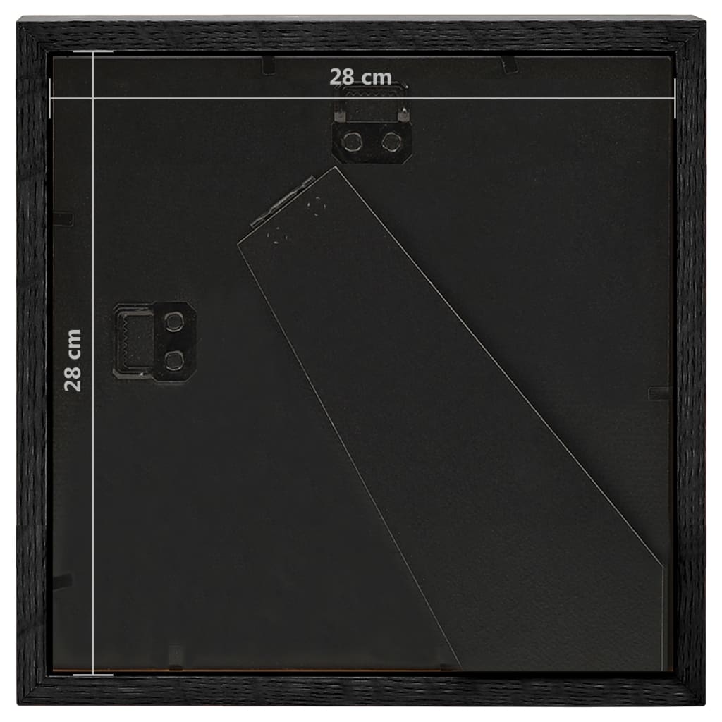 Fotolijsten 3 St Voor 20X20 Cm Foto 3D 28X28 Cm Zwart