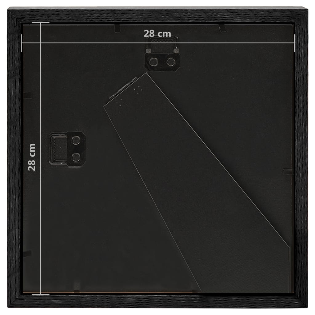 Fotolijsten 5 St Voor 20X20 Cm Foto 3D 28X28 Cm Zwart