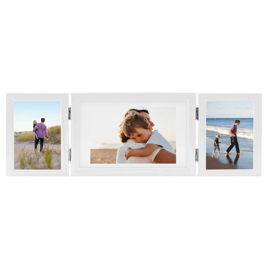 Fotolijst Drieluik 28X18 Cm+2X(13X18 Cm) Wit