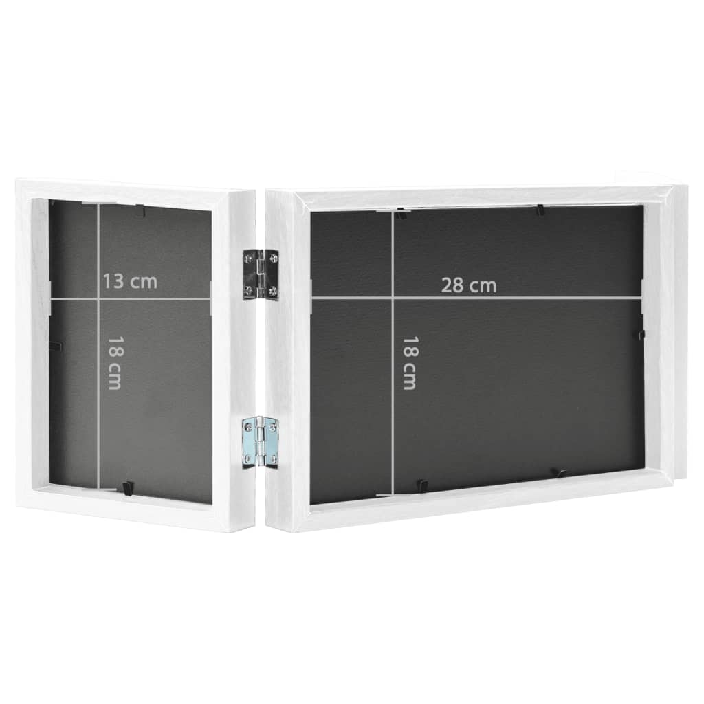 Fotolijst Drieluik 28X18 Cm+2X(13X18 Cm) Wit
