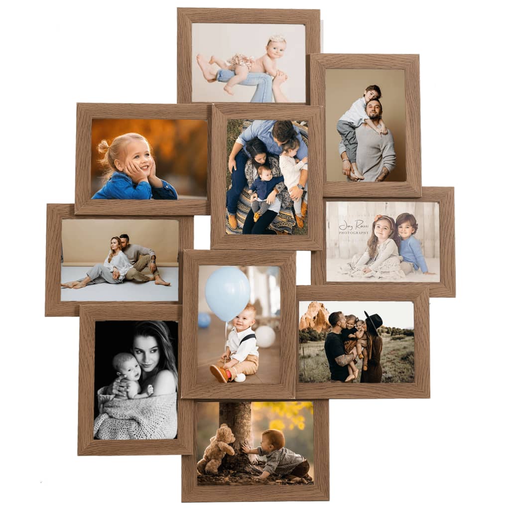 Fotolijst Voor 10X(13X18 Cm) Foto Mdf Lichtbruin