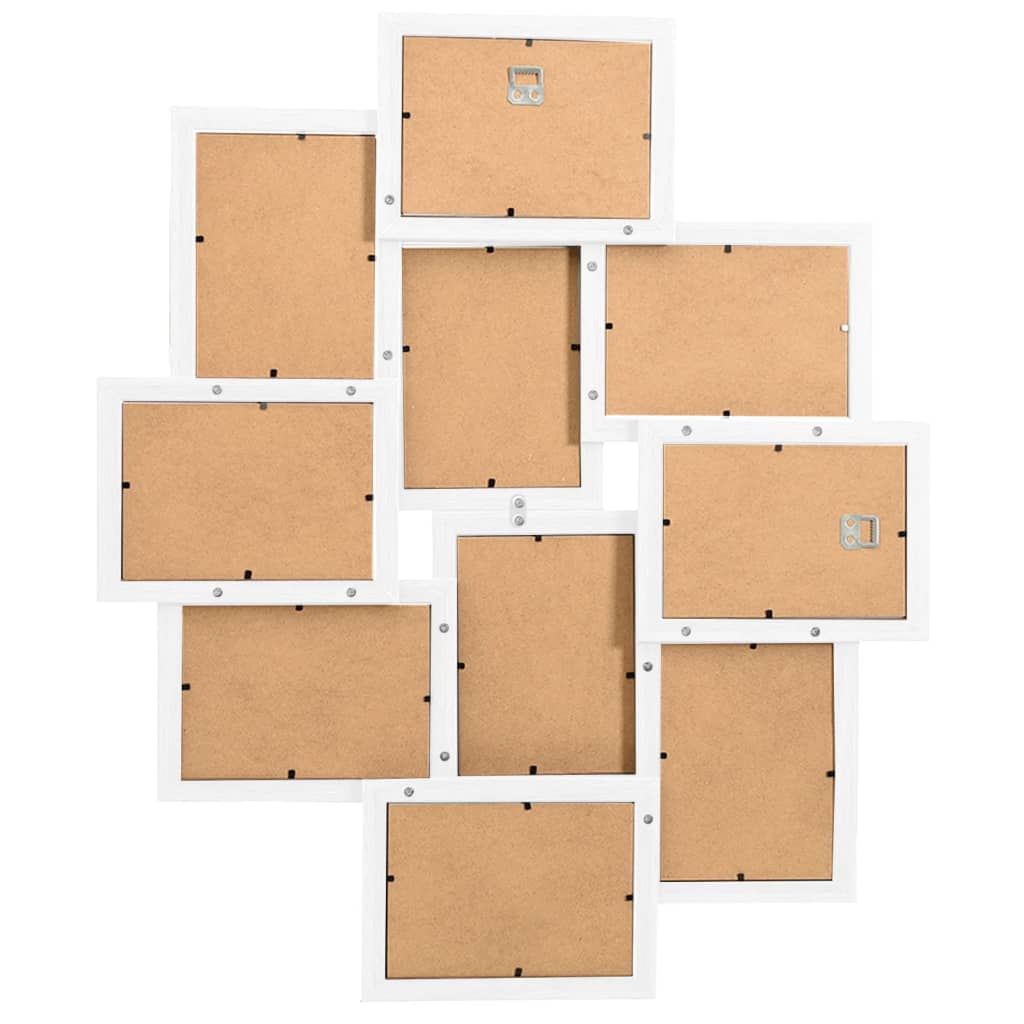 Fotolijst Voor 10X(10X15 Cm) Foto Mdf Wit