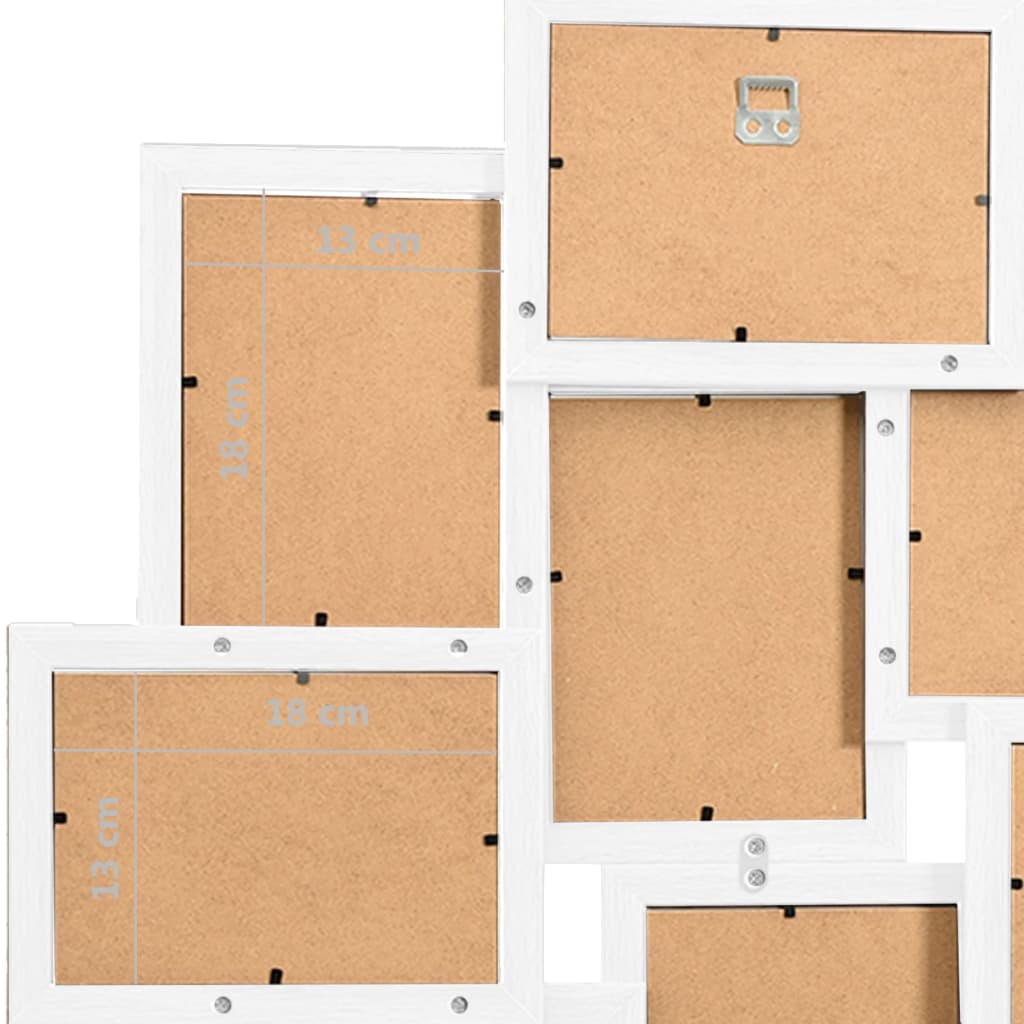 Fotolijst Voor 10X(13X18 Cm) Foto Mdf Wit