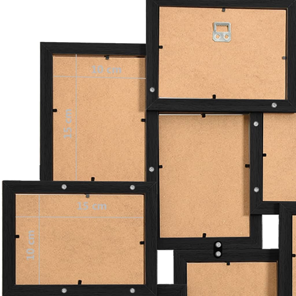 Fotolijst Voor 10X(10X15 Cm) Foto Mdf Zwart