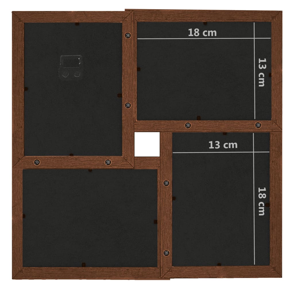 Fotolijst Voor 24X(13X18 Cm) Foto Mdf Donkerbruin