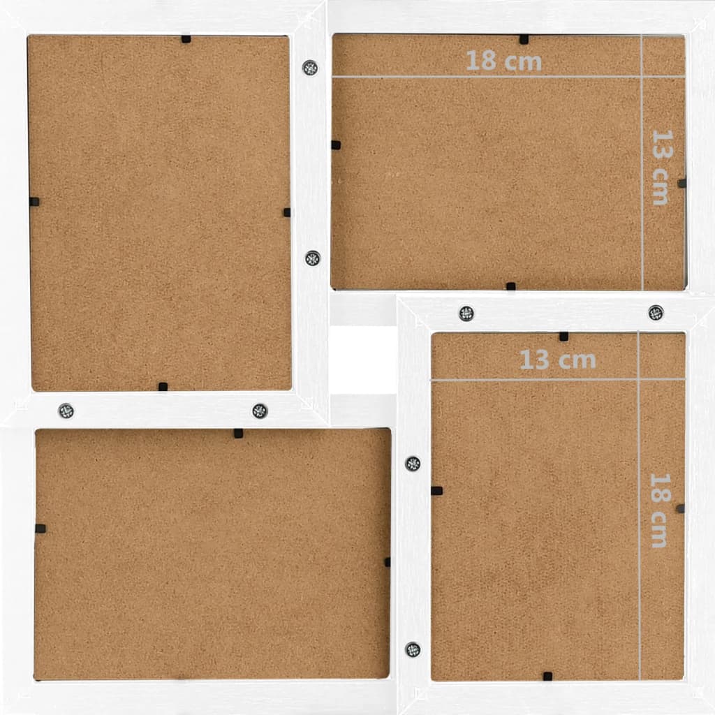 Fotolijst Voor 24X(13X18 Cm) Foto Mdf Wit