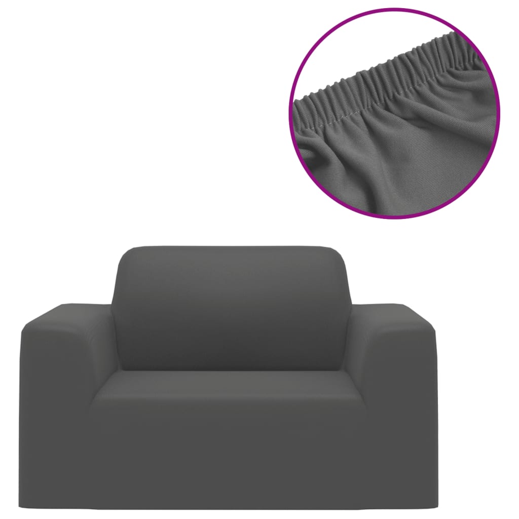 Bankhoes Stretch Polyester Jersey Antraciet