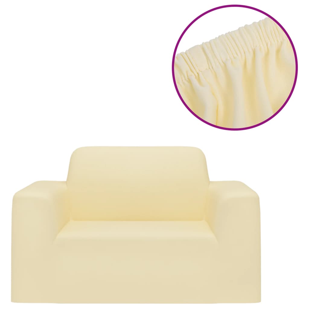Bankhoes Stretch Polyester Jersey Crèmekleurig