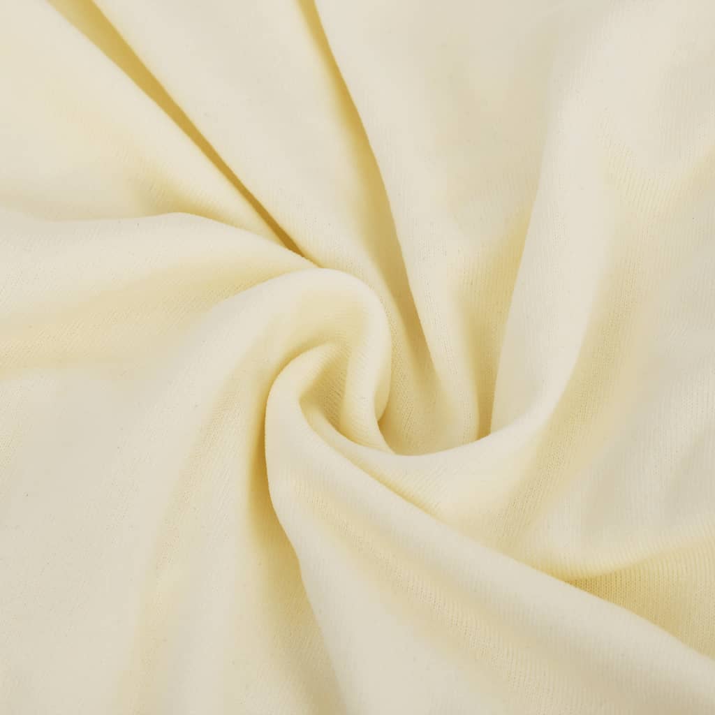 Vierzitsbankhoes Stretch Polyester Jersey Crèmekleurig