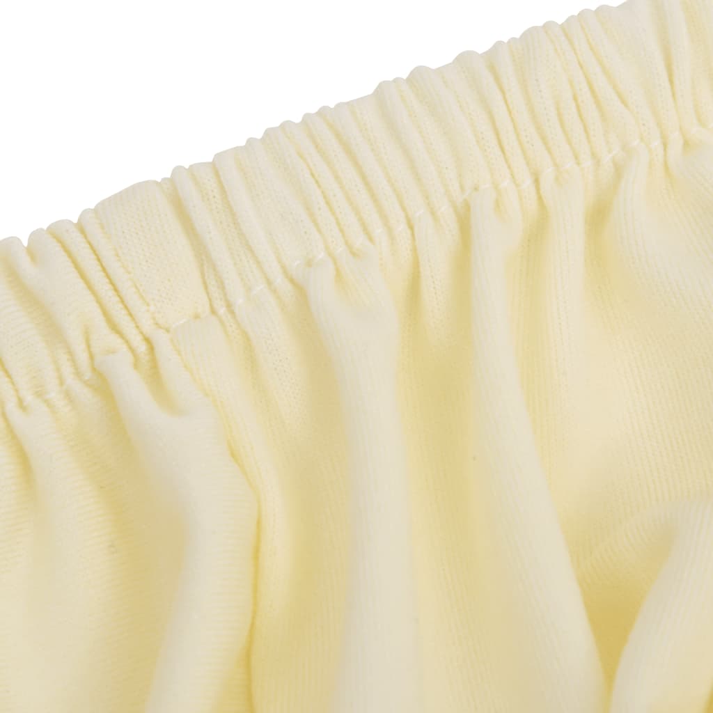 Vierzitsbankhoes Stretch Polyester Jersey Crèmekleurig