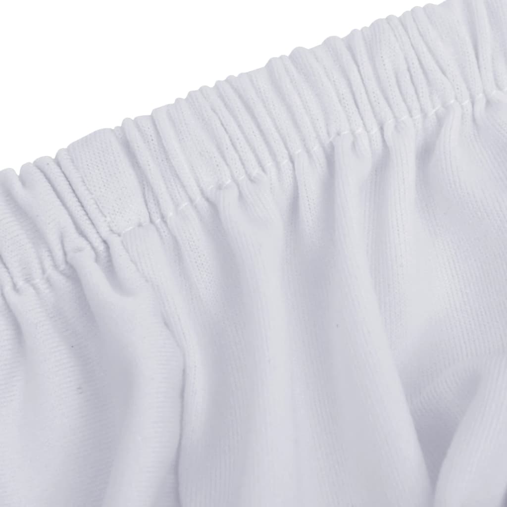 Driezitsbankhoes Stretch Polyester Jersey Wit