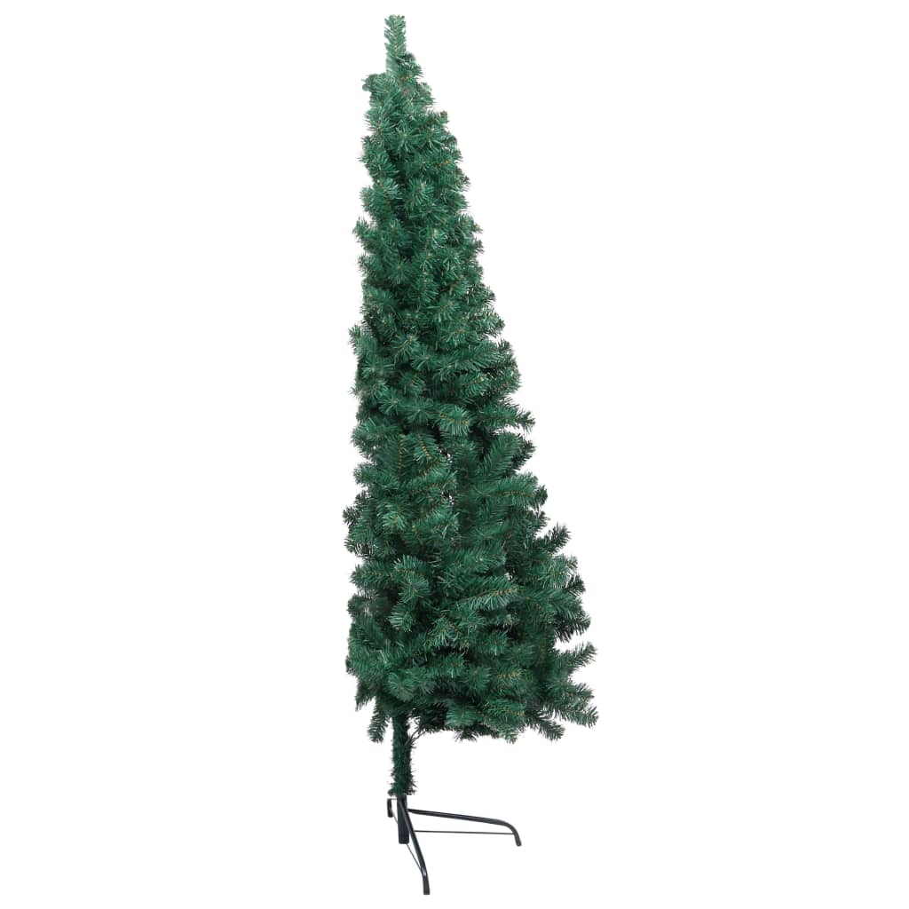 Kunstkerstboom Met Led's En Standaard Half 210 Cm Pvc Groen