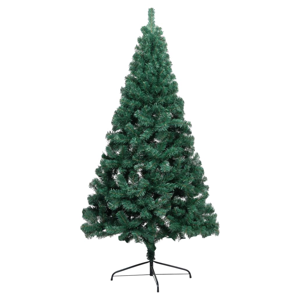 Kunstkerstboom Met Led's En Standaard Half 210 Cm Pvc Groen
