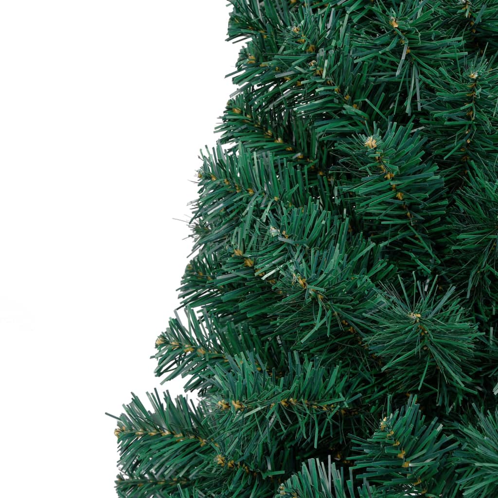 Kunstkerstboom Met Led's En Standaard Half 210 Cm Pvc Groen