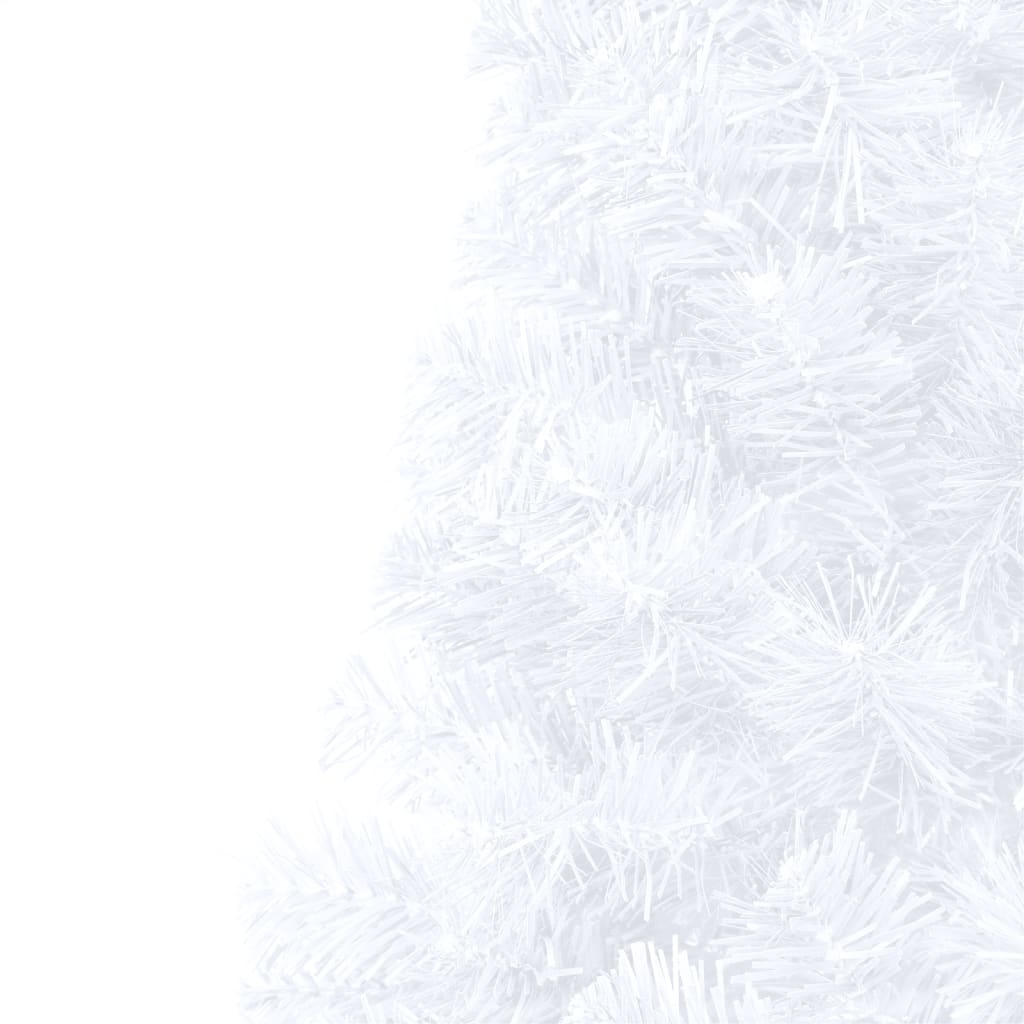 Kunstkerstboom Met Led's En Standaard Half 120 Cm Pvc Wit