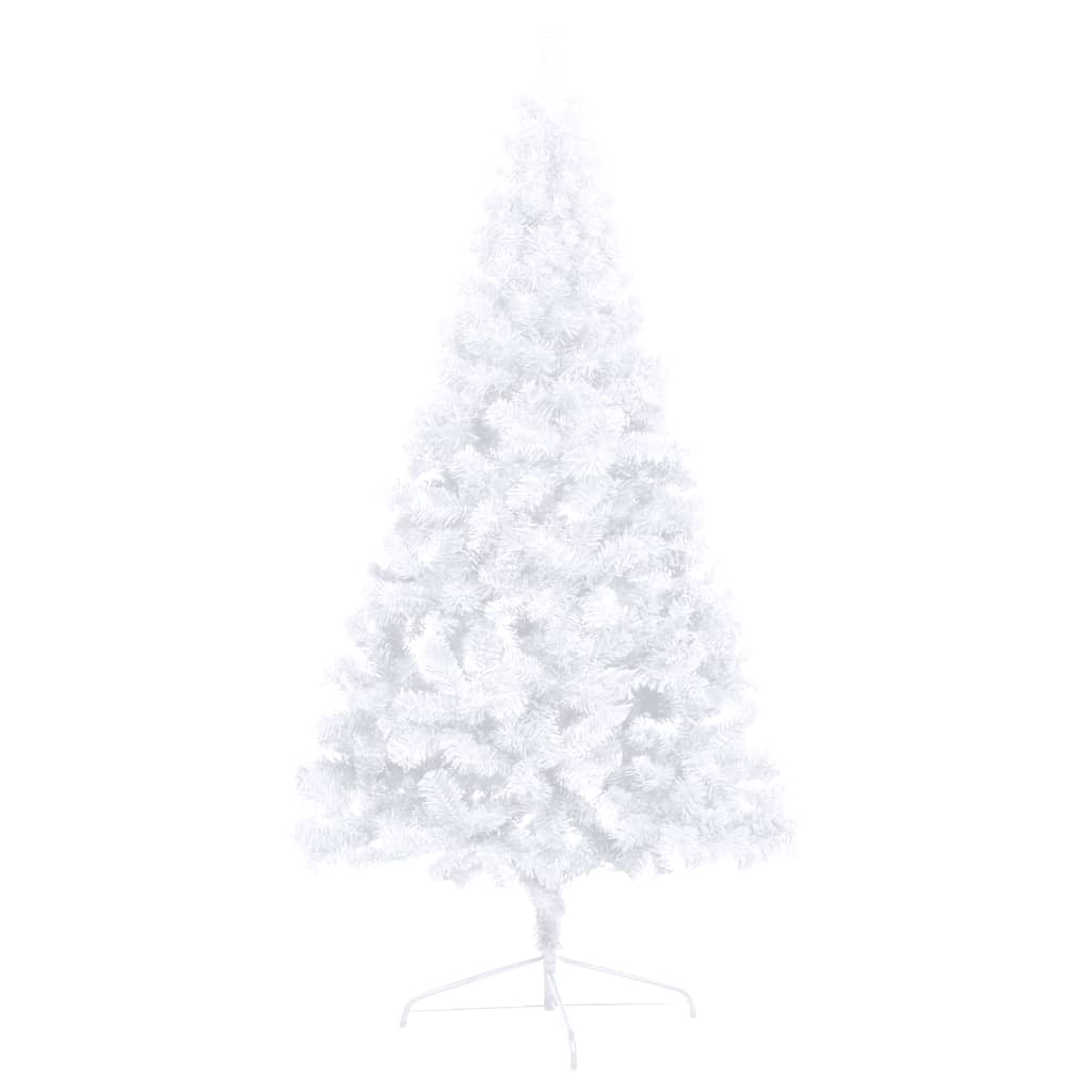 Kunstkerstboom Met Led's En Standaard Half 150 Cm Pvc Wit