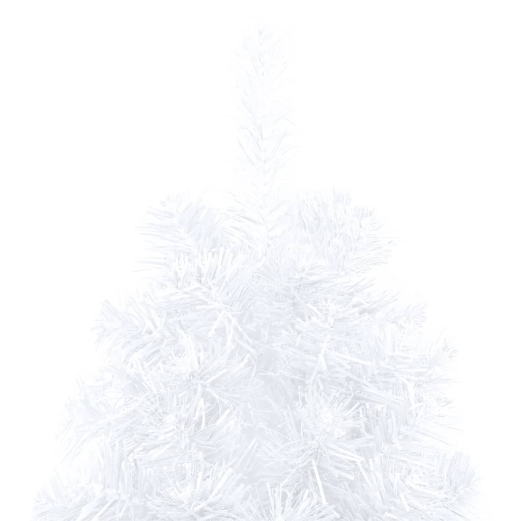 Kunstkerstboom Met Led's En Standaard Half 150 Cm Pvc Wit
