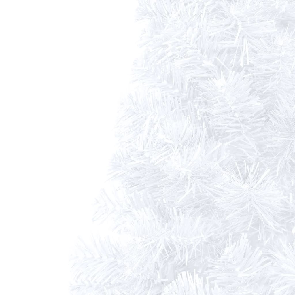 Kunstkerstboom Met Led's En Standaard Half 150 Cm Pvc Wit