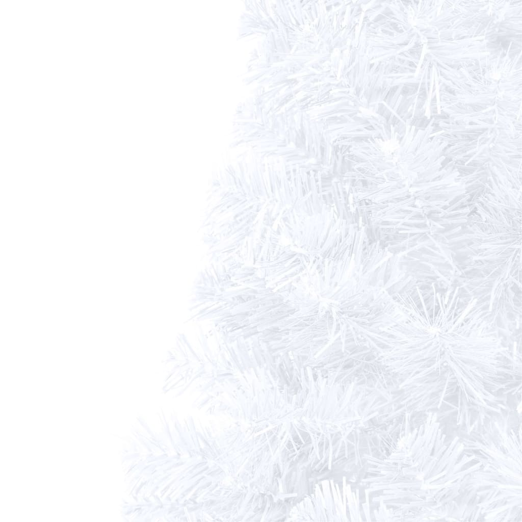 Kunstkerstboom Met Led's En Standaard Half 180 Cm Pvc Wit