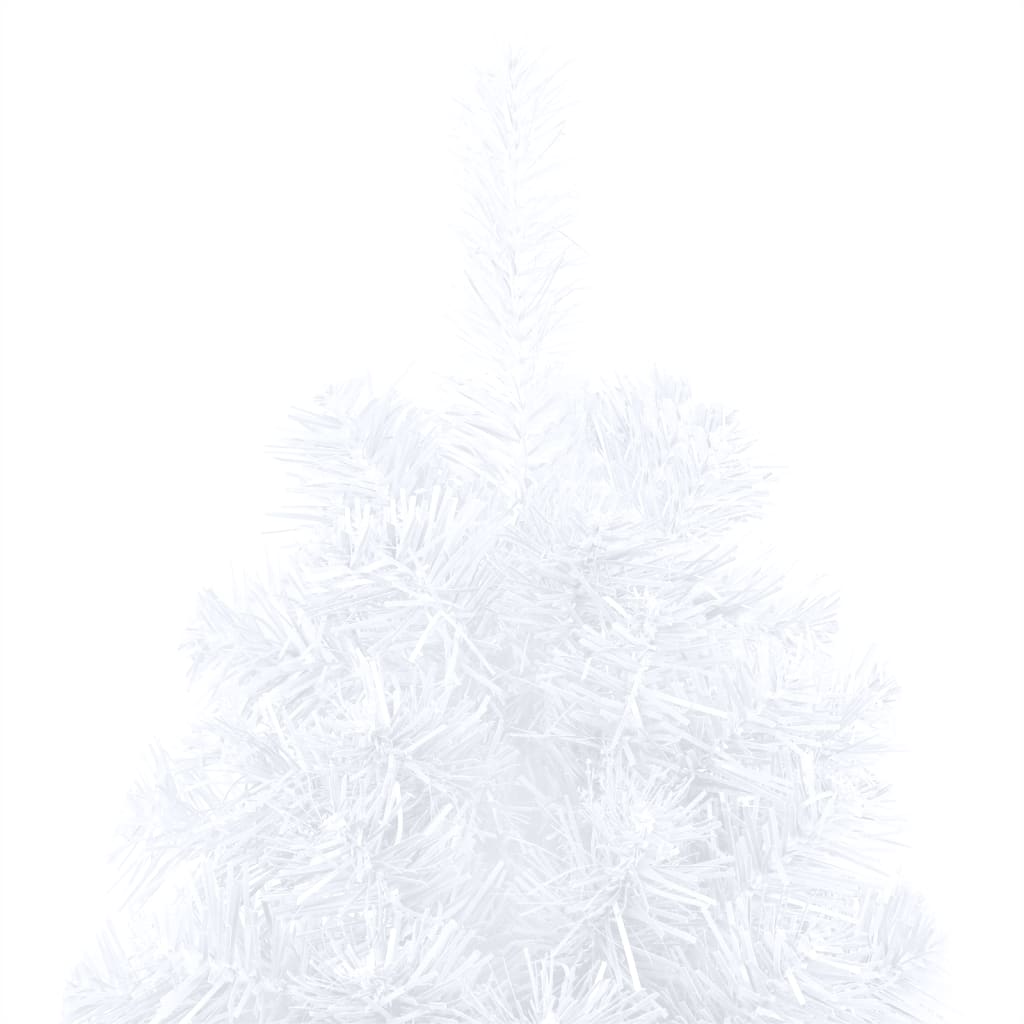 Kunstkerstboom Met Led's En Standaard Half 180 Cm Pvc Wit