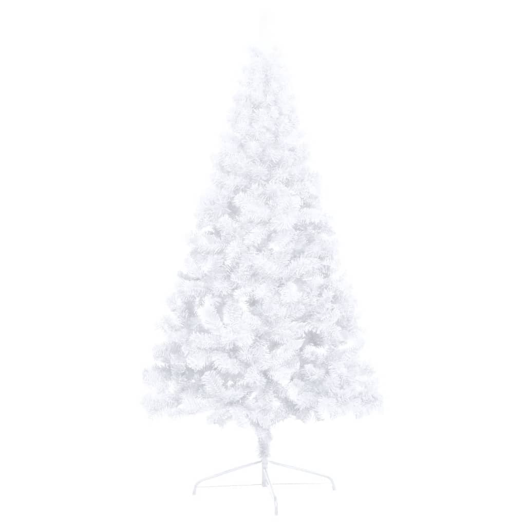 Kunstkerstboom Met Led's En Standaard Half 210 Cm Pvc Wit