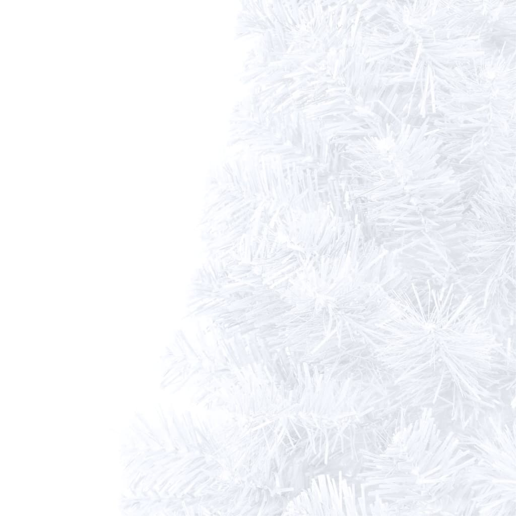Kunstkerstboom Met Led's En Standaard Half 210 Cm Pvc Wit