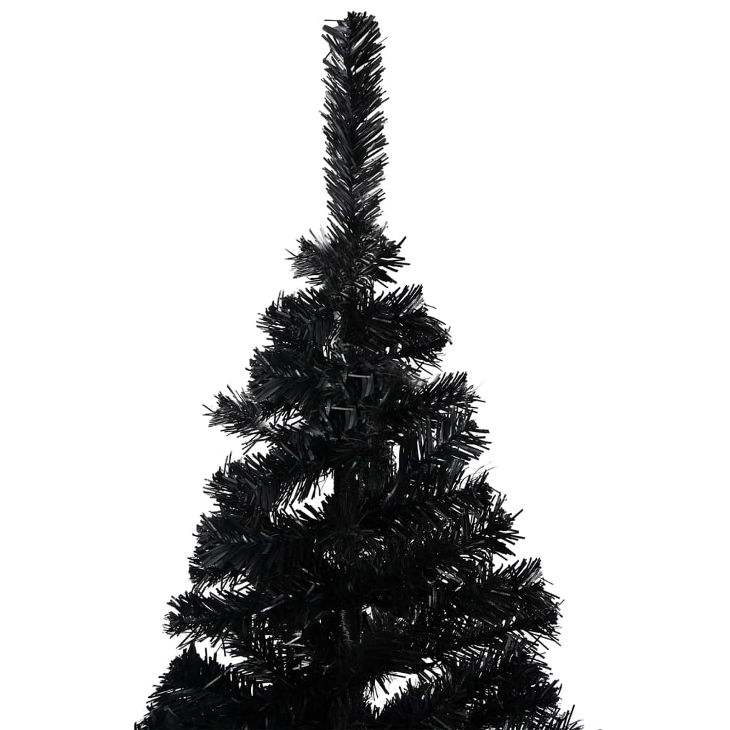Kunstkerstboom Met Led's En Standaard 120 Cm Pvc Zwart