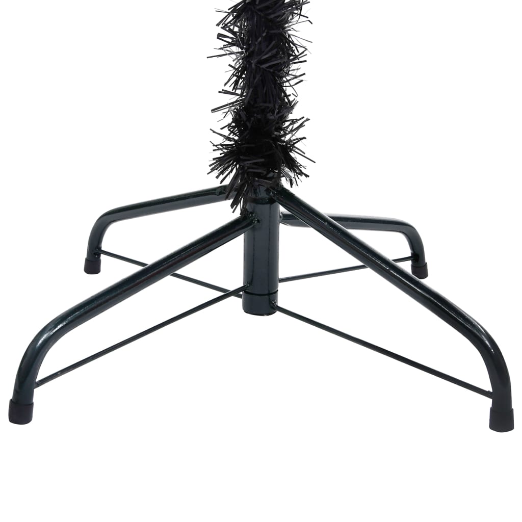 Kunstkerstboom Met Led's En Standaard 120 Cm Pvc Zwart