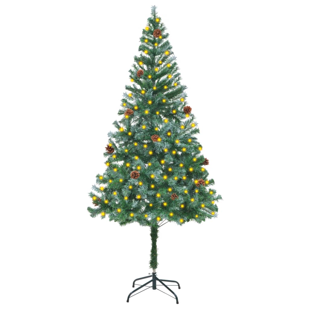 Kunstkerstboom Met Led's En Dennenappels 180 Cm
