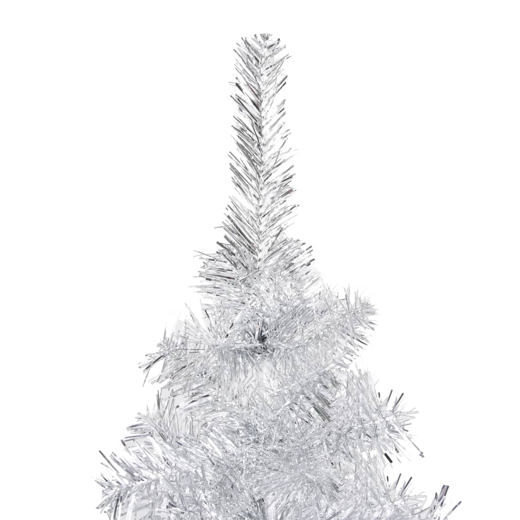 Kunstkerstboom Met Led's En Kerstballen 210 Cm Pet Zilverkleur