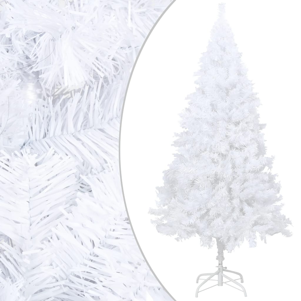 Kunstkerstboom Met Led's En Kerstballen 120 Cm Pvc Wit