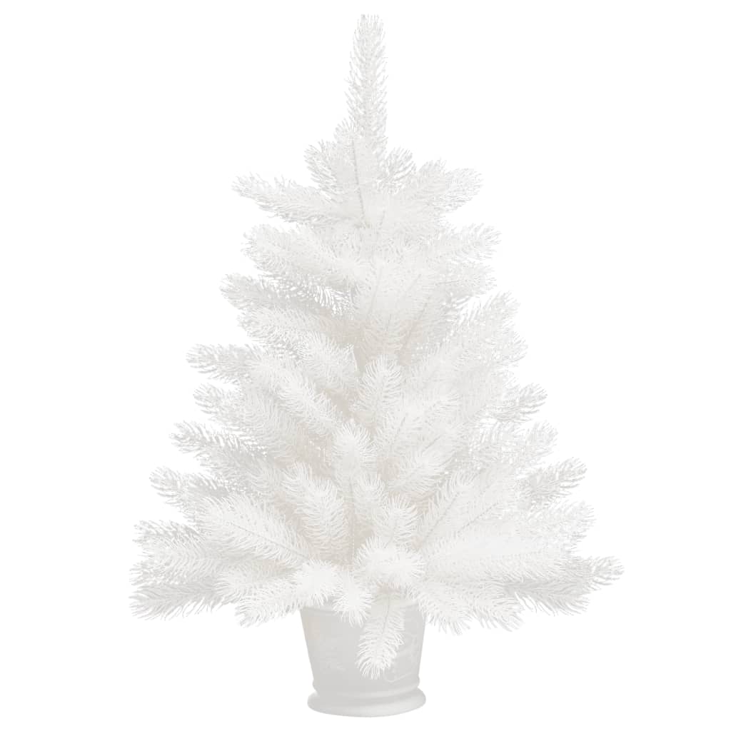Kunstkerstboom Met Led's En Kerstballen 65 Cm Wit