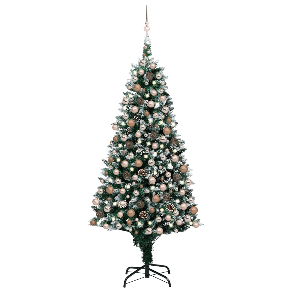 Kunstkerstboom Met Led's, Kerstballen En Dennenappels 240 Cm