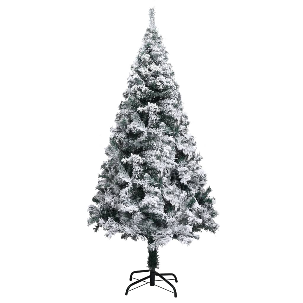 Kunstkerstboom Met Led's En Sneeuwvlokken 210 Cm Groen