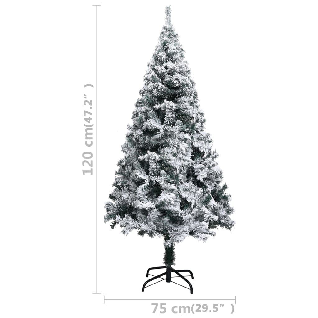 Kunstkerstboom Met Led's En Kerstballen 120 Cm Groen