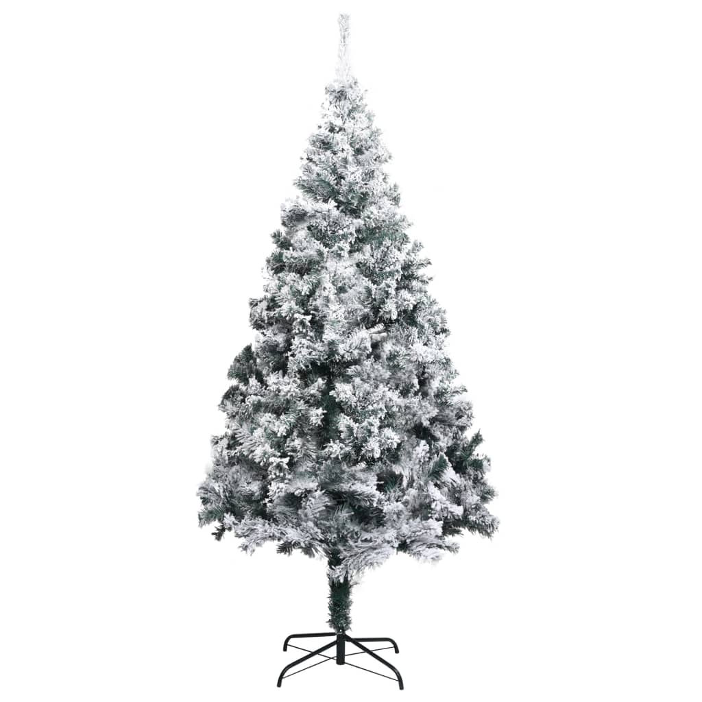 Kunstkerstboom Met Led's En Kerstballen 210 Cm Pvc Groen