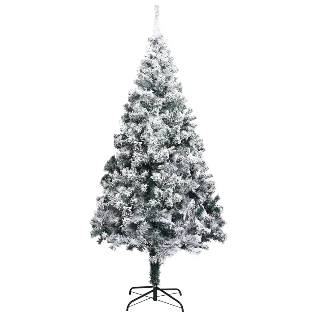 Kunstkerstboom Met Led's En Kerstballen 210 Cm Pvc Groen